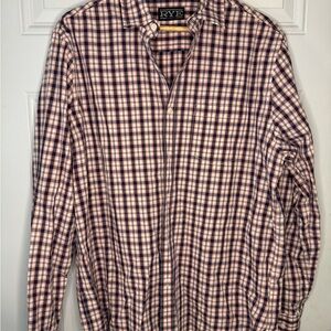 RYE Men's Plaid Shirt - Red and Blue
